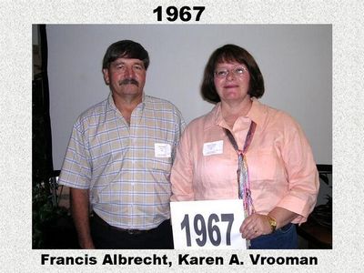 Class of 1967
Francis Albrecht; Karen A. Vrooman
Keywords: 1967 albrecht vrooman