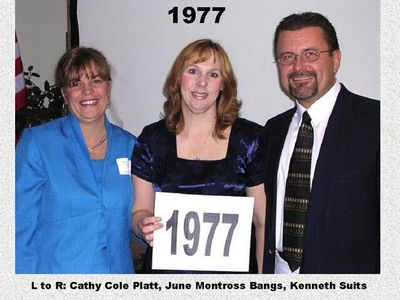 Class of 1977
Cathy Cole Platt; June Montross Bangs; and Kenneth Suits
Keywords: 1977 cole platt montross bangs suits