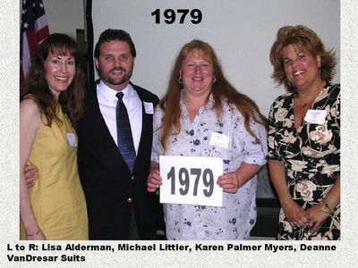 Class of 1979
Lisa Alderman; Michael Littler; Karen Palmer Myers; Deanne VanDresar Suits
Keywords: 1979 alderman littler palmer myers vandresar suits