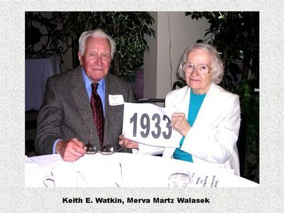 Class of 1933
Keith E. Watkin and Merva Martz Walasek
Keywords: 1933 watkin martz walasek