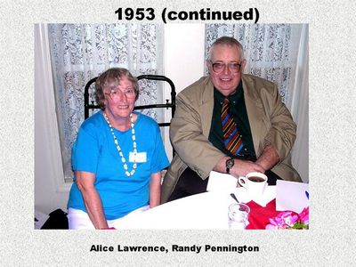 Class of 1953
Alice Lawrence Brewster and David Pennington
Keywords: 1953 lawrence brewster pennington