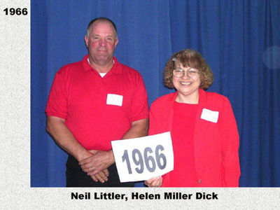 Class of 1966
Neil Littler and Helen Miller Dick
Keywords: 1966 littler miller dick