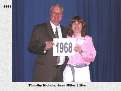 Class of 1968
Timothy Nichols and Jean Miller Littler
Keywords: 1968 nichols miller littler