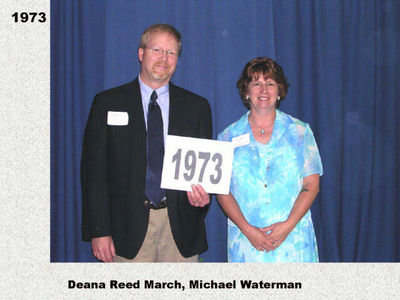 Class of 1973
Michael Waterman and Donna Reed March
Keywords: 1973 waterman reed march
