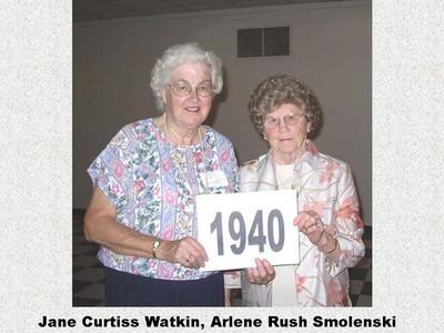 Class of 1940
Jane Curtiss Watkin and Arlene Rush Smolenski
Keywords: 1940 curtiss watkin rush smolenski