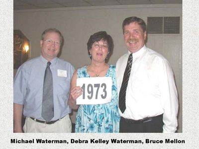 Class of 1973
Michael Waterman; Debra Kelley Waterman; and Bruce Mellon
Keywords: 1973 waterman kelley mellon