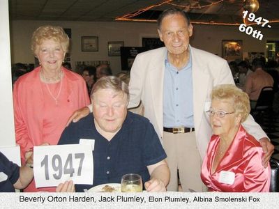 Beverly Orton Harden; Jack Plumley; Elon Plumley; and Albina Smolenski Fox
Keywords: 1947 smolenski fox orton harden plumley
