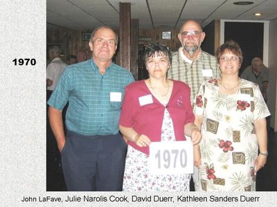 Class of 1970
John LaFave; Julie Narolis Cook' David Duerr; and Kathleen Sanders Duerr
Keywords: 1970 sanders duerr lafave naroli cook