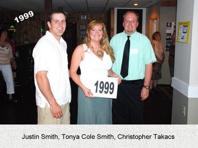 Class of 1999
Justin Smith; Tonya Cole Smith; and Christopher Takacs
Keywords: 1999 cole smith takacs