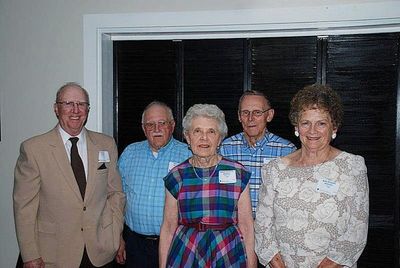2010 Banquet Class of 1946
Charles Forbes; Wallace Dalrymple; Audrey Kimble Sherman; Raymond Dunn; Betty Bowman Sherman, 1946
