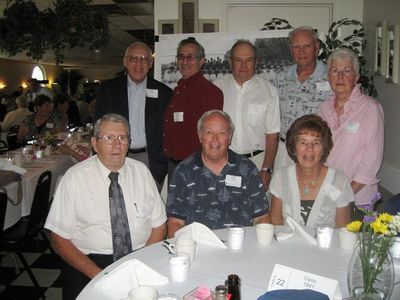 2010 Banquet Class of 1955
Seated: Calvin Collins; Ron Short; Ann Emper Bryant
Standing: Roger Jones; Louis Brown; Morgan Comins; Richard Montross; Kay Anderson Billington
