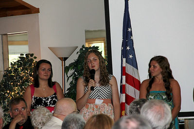 2012 Banquet
Scholarship recipients, L to R: Erin Yager; Kristen Souva; Kianne Hinkle 
