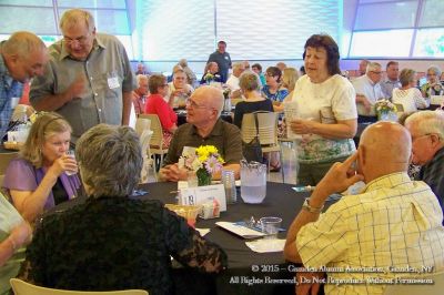 2015 Alumni Banquet June 13
Class of 1953 Table
Bill and Bob Young, `61 stop to chat.
Joan Davis Littler, `56 (?)
