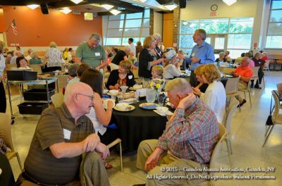 2015 Alumni Banquet June 13
Jack Higham, `53 and Leon Stevens, `59 chat old times
Leon was a Chem student of Jack's in Jack's 1st year of teaching
