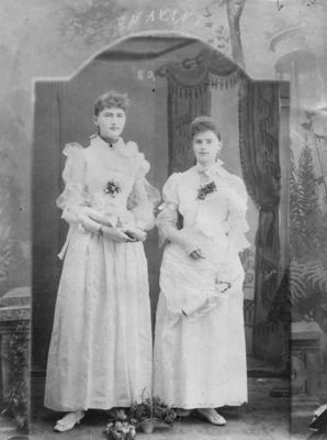 Class of 1889 First Graduation Class
L to R:  Lelah Jane Miller, Helen Estelle Shaw
