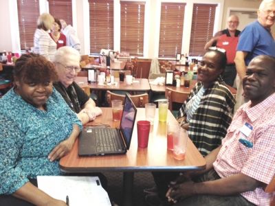 Florida Reunion January 20, 2016
L to R: Paula and Bill Matteson, `56; Sandra and Julian Dunkley; Bruce Theobald, `57 (in background)
