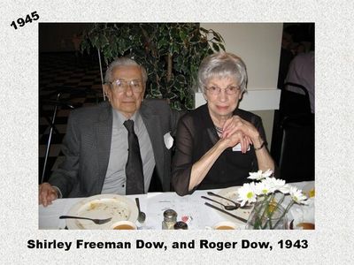 Roger Dow (1943) and Shirley Freeman Dow (1945) 
Keywords: 1945 1943 freeman dow