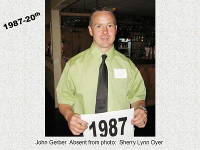 Class of 1987 20th
John Gerber
Keywords: 1987 gerber