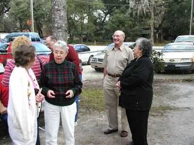 From the left: Marilyn Yager Choquette (facing away from camera); Pat Theobald Abrams; Harry Young (behind Pat); Leonard Choquette; Donna Ferris Harrison
